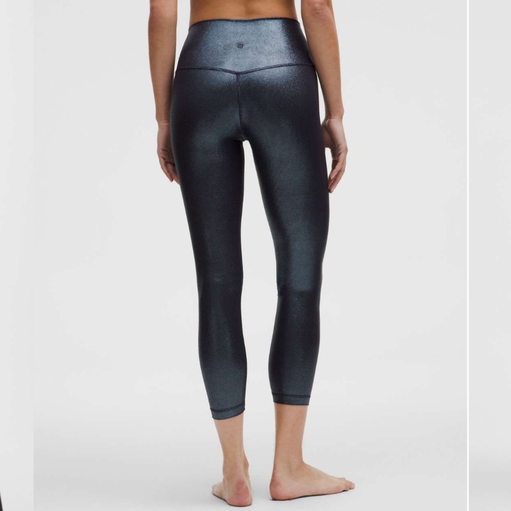 NWT Lululemon Athletica Align High-Rise Ribbed Pant 25" Shine. Size 6.